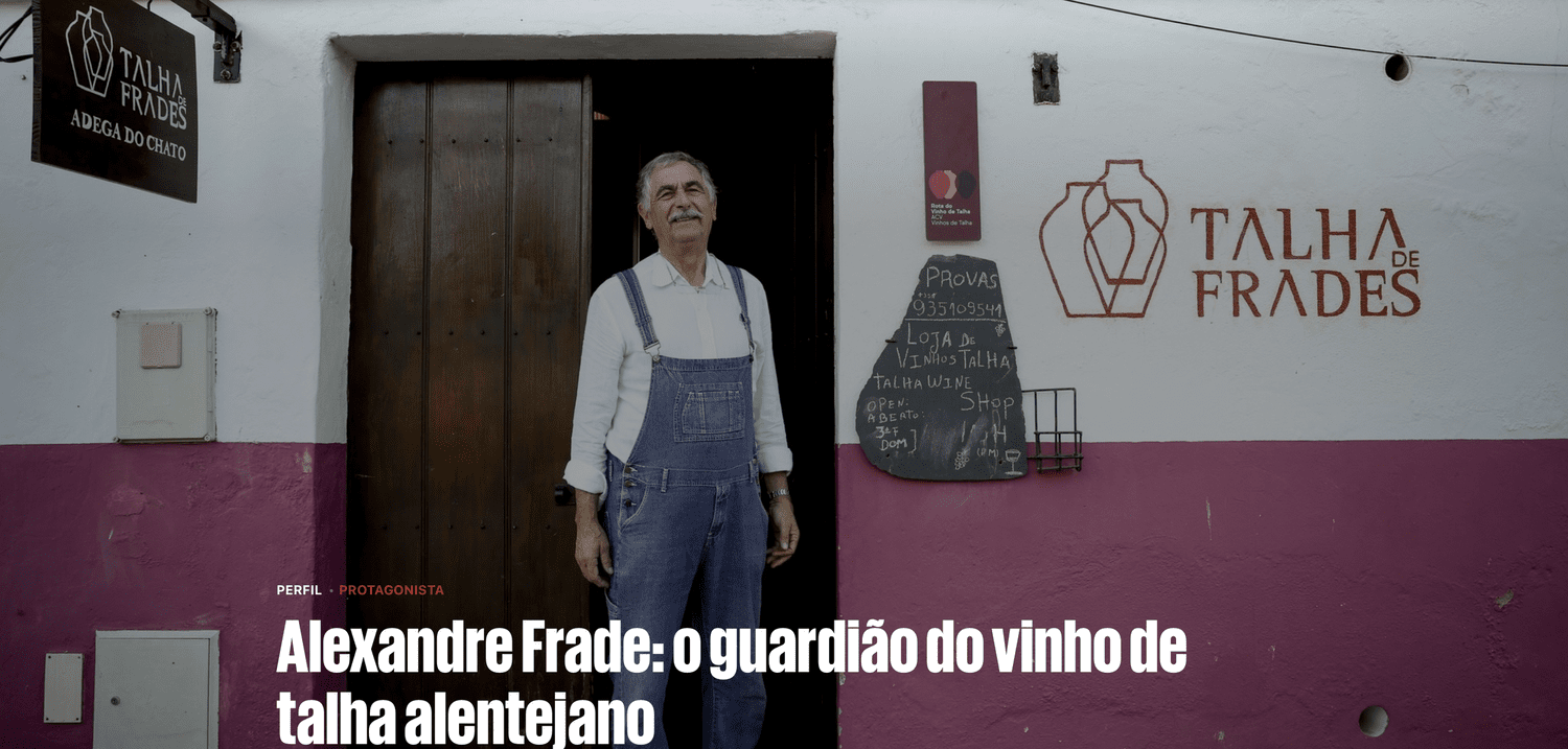 Captura de ecrã da entrevista a Alexandre Frade na Revista Fugas do Jornal Público, 10 Dezembro 2025.